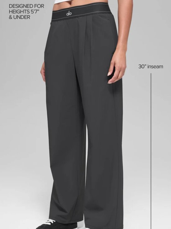 ALO Yoga Pants - NWT ALO Yoga Suit Up Trouser🏝Dark Grey Regular🖼Wide Leg Athleisure&Workwear